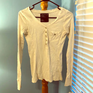 ISO American Eagle Military Henley white